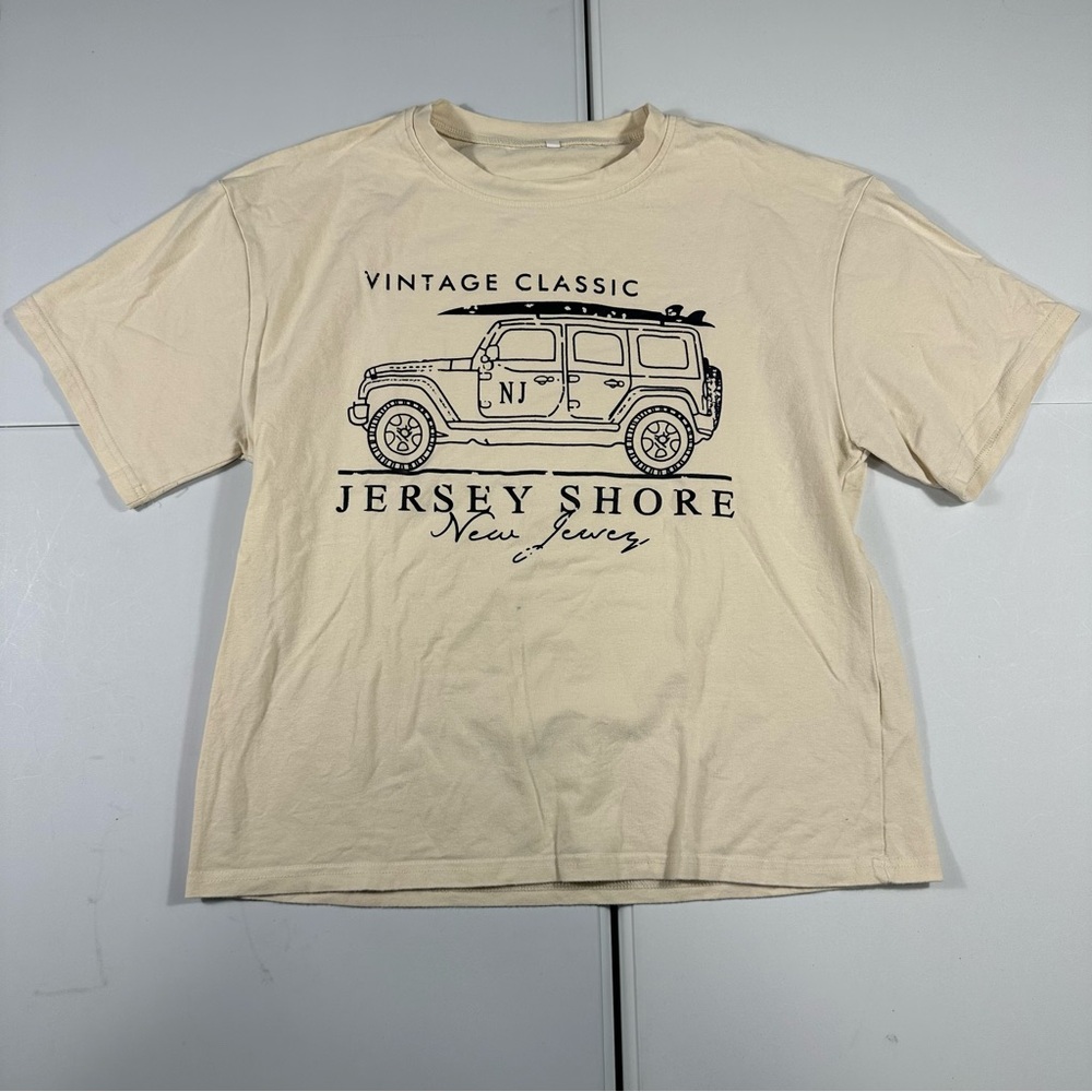 Vintage classic jersey shore women’s cropped short sleeve shirt size small